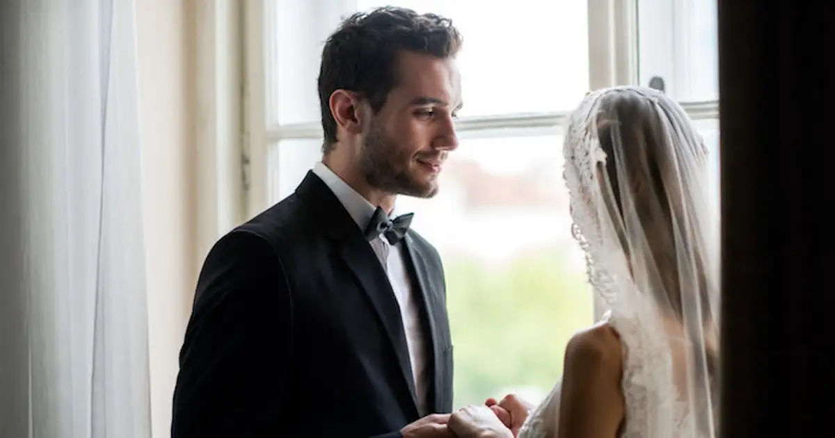 Through His Eyes: The Unfiltered Emotion of a Groom as He Beholds His Bride 